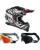 Oneal Crosshelm 2Series Combo GLITCH mit TWO-X Race Brille schwarz