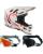Oneal MTB Helm Combo BLADE STRIKE mit Race Brille weiss rot