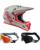 Oneal MTB Helm Combo SONUS SOLID mit Race Brille grau rot