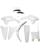 Cycra 5-teiliges Replica Plastik-Kit HON CRF450RX WH/BK