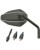 Daytona Schwarzer Spiegel aus Aluminium D-MIRROR-7 ROD RIGHT ALU BK
