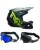 Fox Kinder MTB Helm Combo Rampage Foundry schwarz grün mit TWO-X Race Brille