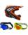 Fox Kinder MX Helm Combo V1 Draft orange mit TWO-X Race Brille