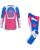 Fox MX Combo Hose Shirt 180 COLLECT Kids blau pink