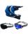 Fox MX Helm Combo V1 Frame blau mit TWO-X Atom Brille