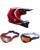 Fox MX Helm Combo V1 Frame rot mit TWO-X Atom Brille