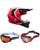 Fox MX Helm Combo V1 Frame schwarz pink mit TWO-X Atom Brille