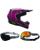 Fox MX Helm Combo V1 Raid lila mit TWO-X Atom Brille