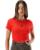 Fox T-Shirt Woman Head Rib Baby rot XS rot