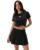 Fox T-Shirt Woman Head Rib Baby schwarz XS schwarz