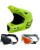 Fox Rampage MTB Fullface Helm neon gelb mit TWO-X Race Brille