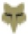 Fox Sticker LEGACY Head 3" gold OS gold