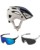 Fox Crossframe Pro ASHR Gravel MTB Helm mit Speed Brille weiss