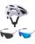 Fox Crossframe Pro Solid Gravel MTB Helm mit Speed Brille weiss
