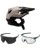 Fox Dropframe MTB Helm mit Brille weiss