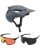 Fox Speedframe MTB Helm mit Brille grau Light