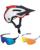Fox Speedframe Pro Klif MTB Helm mit Brille rot