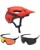 Fox Speedframe Racik MTB Helm mit Brille orange Light