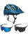Fox Speedframe MTB Helm blau mit Brille Light