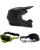 Fox V1 Solid MX Helm Combo schwarz matt
