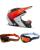 Fox V1 Streak MX Helm Combo weiss