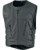 ICON D3O® Leder Weste schwarz S/M schwarz grau
