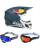 Kini Red Bull Crosshelm Combo MX3 mit TWO-X Atom Brille