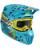 Leatt Crosshelm Moto 8.5 mit 5.5 Brille Cheetah blau gelb M blau gelb