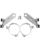 Memphis Shades Montagesatz für unteren Standard- und Custom-Windabweiser HARDWARE LWRS CVRD FORKS