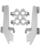 Memphis Shades Montagesatz mit Fats/Slim Windschild Trigger-Lock MNT KIT BW VEGAS POL