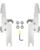 Memphis Shades Montagesatz mit Fats/Slim Windschild Trigger-Lock MOUNT KIT F/S POL FLRT
