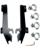 Memphis Shades Montagesatz mit Fats/Slim Windschild Trigger-Lock MNT KIT BW STATE SABR BLK