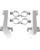 Memphis Shades Montagesatz mit Fats/Slim Windschild Trigger-Lock MNT KIT BW KINGPIN POL