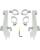 Memphis Shades Montagesatz mit Fats/Slim Windschild Trigger-Lock MNT KIT BW SUZ M50 POL