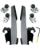Memphis Shades Montagesatz mit Fats/Slim Windschild Trigger-Lock MNT KIT TL F/S HD NAR B