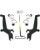Memphis Shades No-Tool Trigger-Lock-Halterung für Sportwindschild MOUNT KIT SS WIDE BLK
