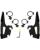 Memphis Shades Trigger-Lock-Montagesatz für Batwing-Verkleidung MNT BW HON CMX1100 BLK