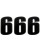 Moose Racing Vinyl-Startnummern NUMBER #6 6" BLACK
