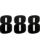 Moose Racing Vinyl-Startnummern NUMBER #8 6" BLACK