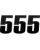 Moose Racing Vinyl-Startnummern NUMBER #5 6" BLACK