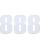 Moose Racing Vinyl-Startnummern NUMBER MSE #8 4.5" WHITE