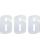 Moose Racing Vinyl-Startnummern NUMBER #6 6" WHITE
