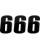 Moose Racing Vinyl-Startnummern NUMBER MSE #6 4.5" BLACK