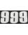 Moose Racing Vinyl-Startnummern NUMBER #9 6" WHITE