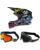 Oneal Kinder MX Helm Combo 1SRS STIXX schwarz bunt mit TWO-X Race Brille