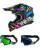 Oneal 2Series Glitch Crosshelm bunt mit TWO-X Race Brille