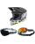 Oneal MX Helm Combo 3SRS HEAT schwarz grau mit TWO-X Atom Brille