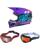 Oneal MX Helm Combo 3SRS NOVA lila mit TWO-X Atom Brille