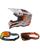 Oneal MX Helm Combo EX-SRS MAGMA grau orange mit TWO-X Atom Brille