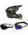 Oneal MX Helm Combo EX-SRS MAGMA schwarz neon gelb mit TWO-X Atom Brille